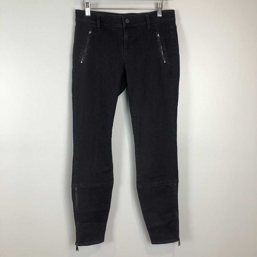 Ann Taylor Dark Wash Skinny Jeans Ankle‎ Zip 4